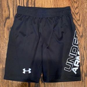 Boys black and white Under Armour shorts